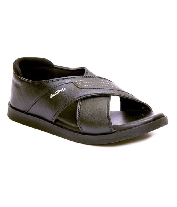 Medifeet Black Sandals Price in India- Buy Medifeet Black Sandals Online at Snapdeal