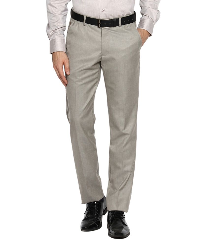 Black Beige Regular Fit Formal Trousers available at snapdeal for Rs.749