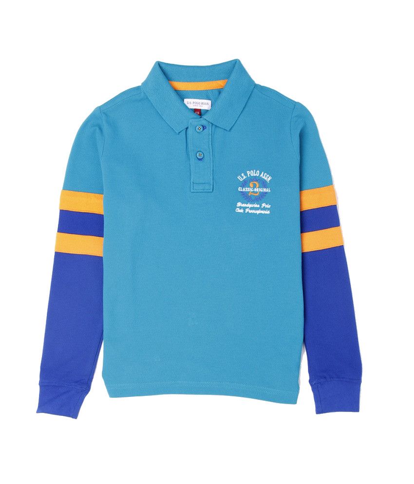 kids blue polo