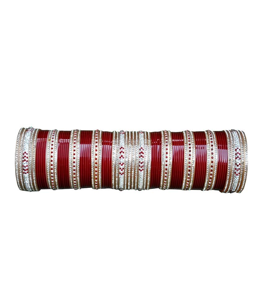 maroon chura bridal