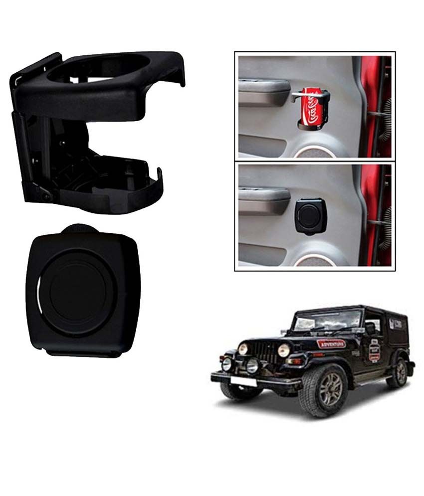 Style Your Ride Glass Holder For Mahindra Thar - Black