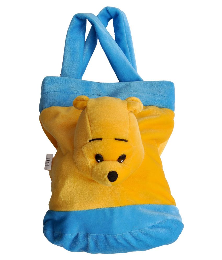 funnyland fabric teddy bag yellow blue available at snapdeal for rs 421 funnyland fabric teddy bag yellow blue available at snapdeal for rs 421