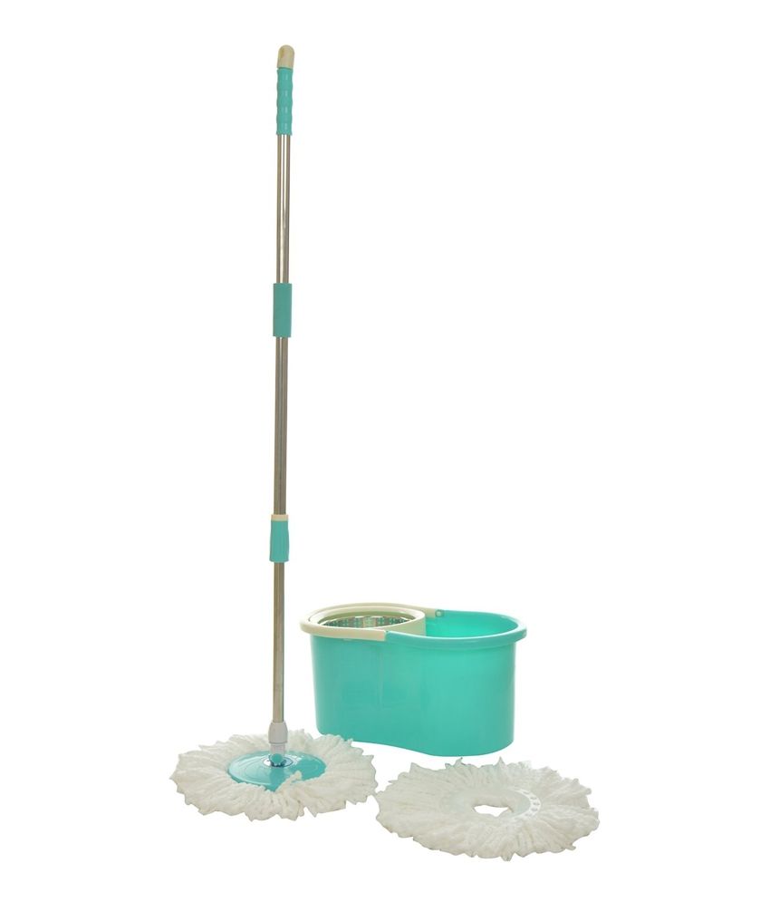 Eco Alpine Easy Cleaning Mop with 2 Refills & Steel Bucket Blue Buy