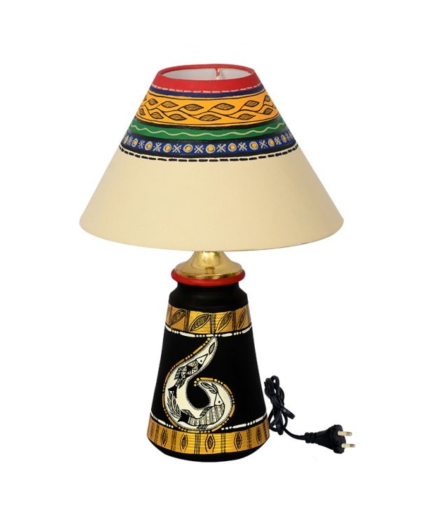 Exclusivelane Madhubani Table Lamp In Terracotta available at snapdeal for Rs.1769