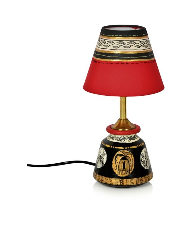 Exclusivelane Madhubani Table Lamp In Terracotta available at snapdeal for Rs.1499