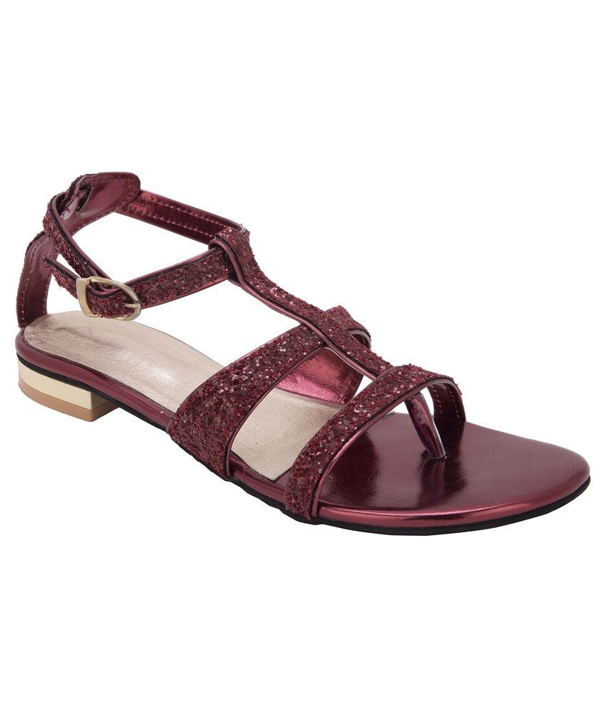 maroon dress sandals