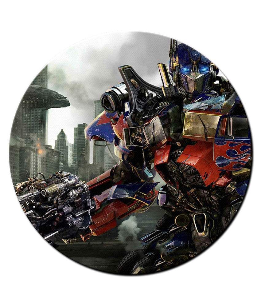 Shopmantra Multicolour Transformers Dark Of The Moon Optimus Prime Graphic Art Round Mousepad available at snapdeal for Rs.189