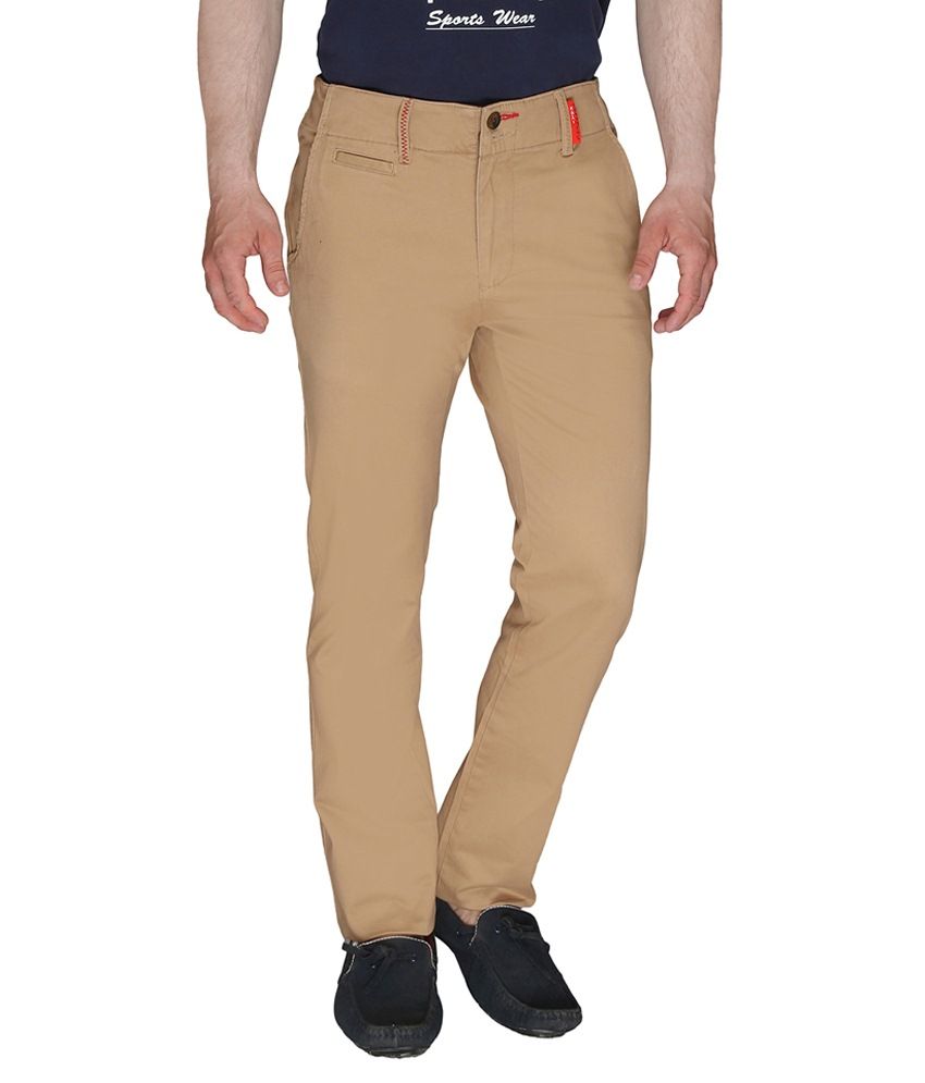 Again? Vintage Khaki Slim Fit Casual Chinos available at SnapDeal for ...