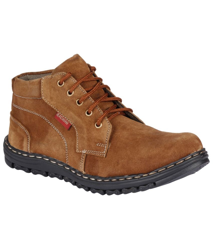 brown rugged boots