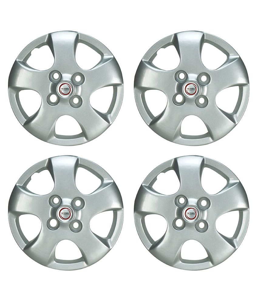 9 OFF on Hotwheelz Silver Wheel Cover For Hyundai Santro Xing Set Of