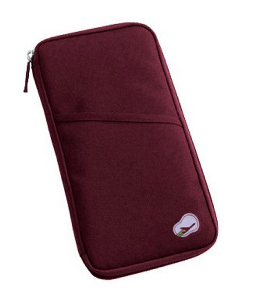 Melbon Passport Pouch/ Passport Wallet Cum Holder - Wine available at snapdeal for Rs.394