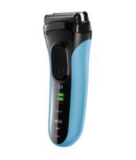 Braun Wet and Dry Series 3 3040 Shaver For Men (Black, Blue) 