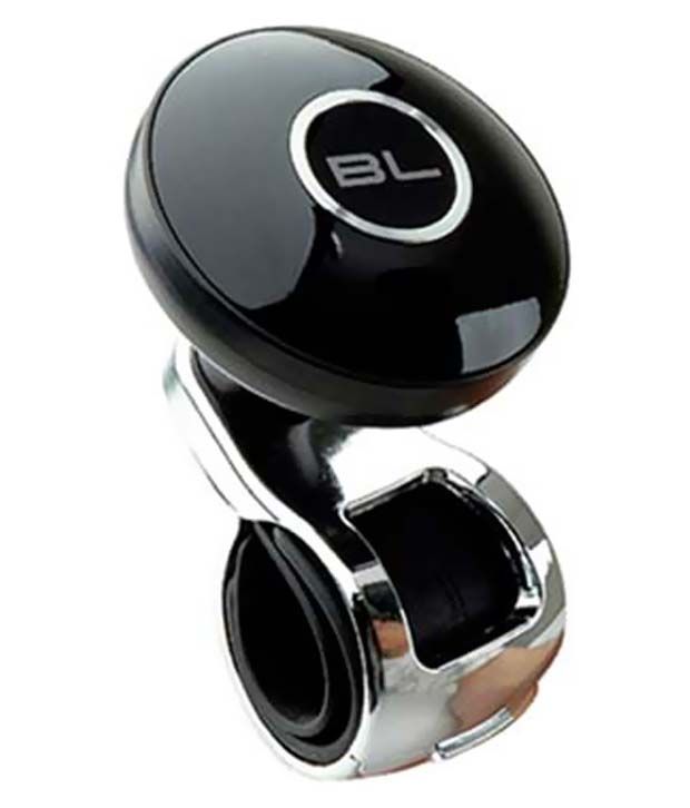 Black Label Car Steering Wheel Power Holder Knob Spinner For Honda City I Vtec Sv - Black