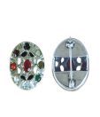 Indian Silver Oval Brooch