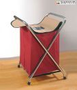 Swayam Red & Beige Laundry Bag Chrome