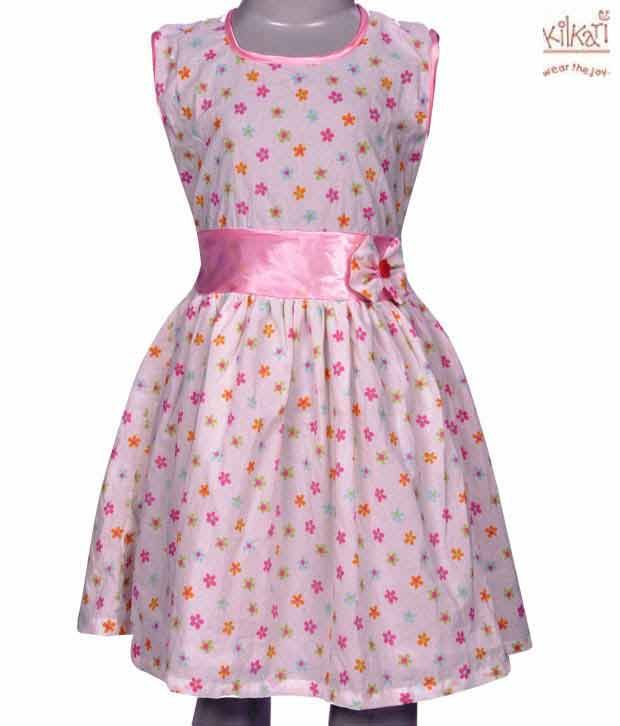 Kilkari Exquisite Pink Sleeveless Frock available at snapdeal for Rs.200