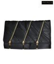 Uber Cool  Black Satin Infinity Clutch