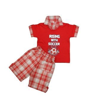 Sweet Potato Rising with Soccer Boys Top and Bottom Set For Kids