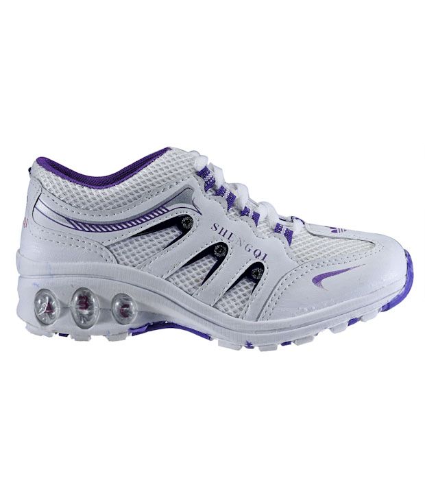 Universal Active White & Violet Running Shoes