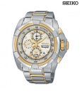 Seiko Smart Silver & Gold Chronograph Watch
