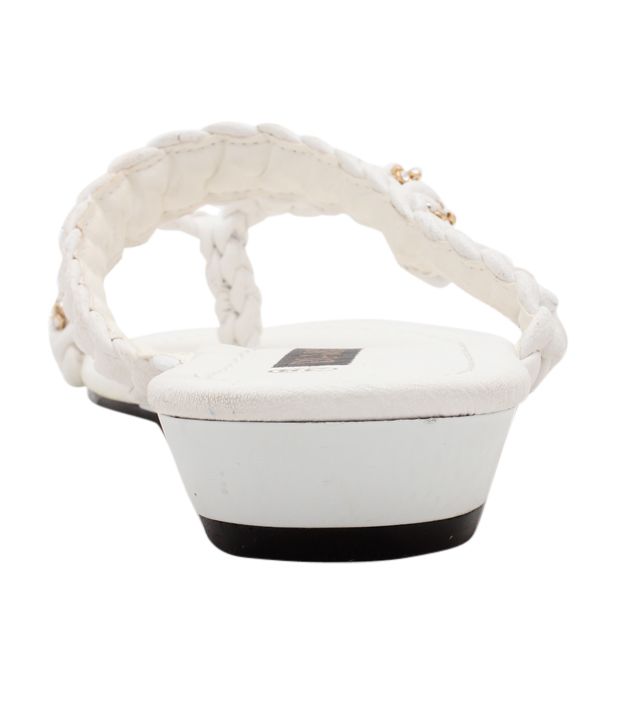 Di-Moda Wow White Heel Slippers With Free Towel