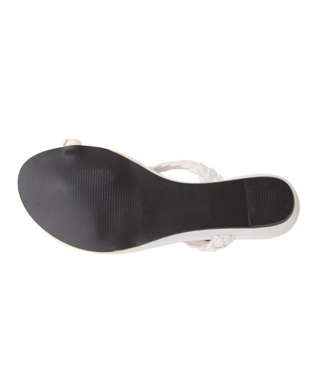 Di-Moda Wow White Heel Slippers With Free Towel