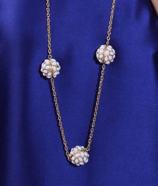 Bansri Trendy Polki White Necklace