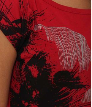 Raves Red Printed Top