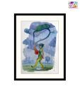 Child playing by Shougata Shome (12 x 7 inches)