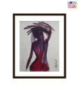 Lady in red by Abhijit Das (7 x 6 inches)