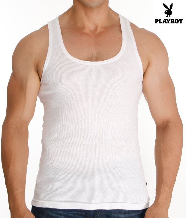 Playboy White Comfy Vest