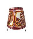 48craft  White& Red Leather  Lamp Shade