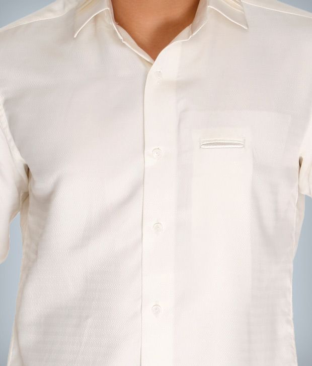 La Miliardo White Cotton Blend Shirt
