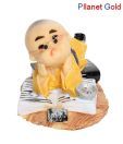 Pllanet Gold Yellow and Light Brown Playing Kid Showpiece