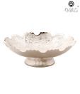 Ojas Silver Plated Floral Shaped Fruit Bowl