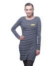 Fab Alley Black-White Striped Print Tunic Top