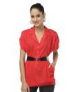 Harpa Red Belted Top