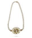 Spyra Classy Pearls & Crystals Adorned Necklace