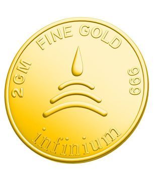 Infinium 24kt 2g 999 Purity ASSAY Certified Laxmi Gold Coin