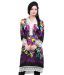 FNF Purple Cotton Printed Kurti