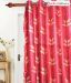 HandloomWala Pastel Pink Eyelet Door Curtain