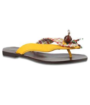 Salt 'n' Pepper Yellow Chekered Flats
