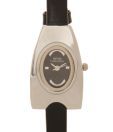 Nova Encased Black Oval Dial Watch