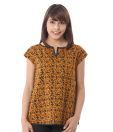 Enah Mustard Printed Top