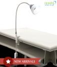 Renata LED Crackled Glass Cool Clamp Light