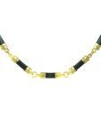 Aiva Black & Golden Brass Necklace