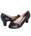 Amore Black Sequined Heel Pumps