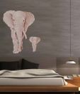 Plage Elephant With Its Mother Wall Sticker