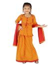 Little India Yellow Printed Lenhga Choli For Kids