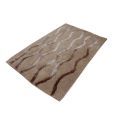 Elysia Beige Wave-patterned Tufted Bathmat